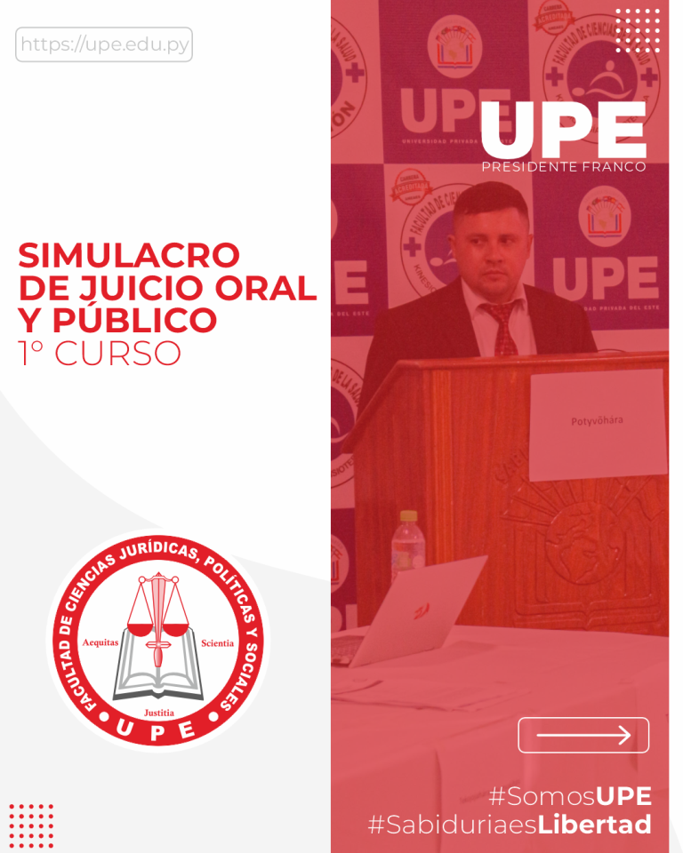 Estudiantes de Derecho UPE realizan Simulacro de Juicio Oral y Público